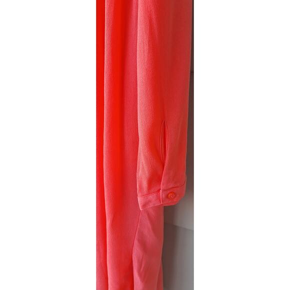 Old Navy Pleated Long Sleeves Casual Mini Dress Tunic Coral Pink Size XXL Boho - Picture 5 of 6